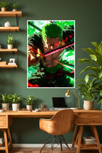 Zoro King of Hell | One Piece | Three-Sword Style | Anime Poster