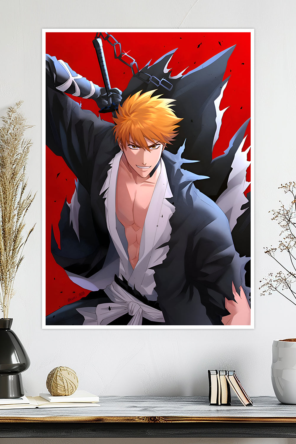 Ichigo Kurosaki Bankai Form | Bleach | Anime Poster