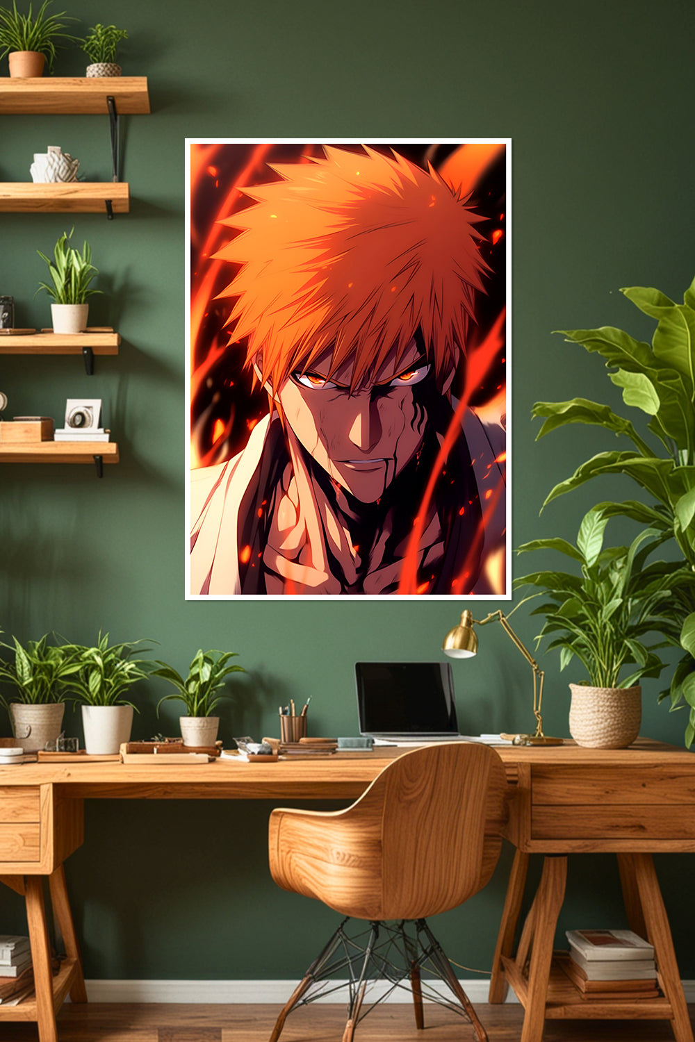 Bleach | Ichigo Kurosaki Vasto Lorde Form | Hollow Transformation | Anime Poster