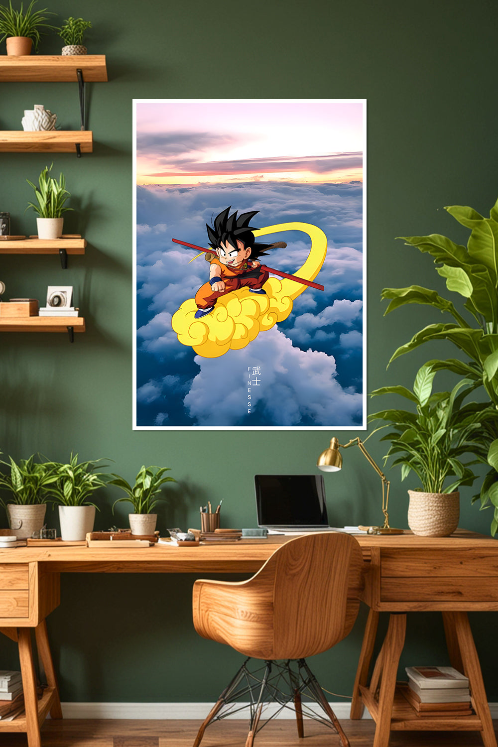 Kid Goku Flying Nimbus | Dragon Ball | Anime Poster