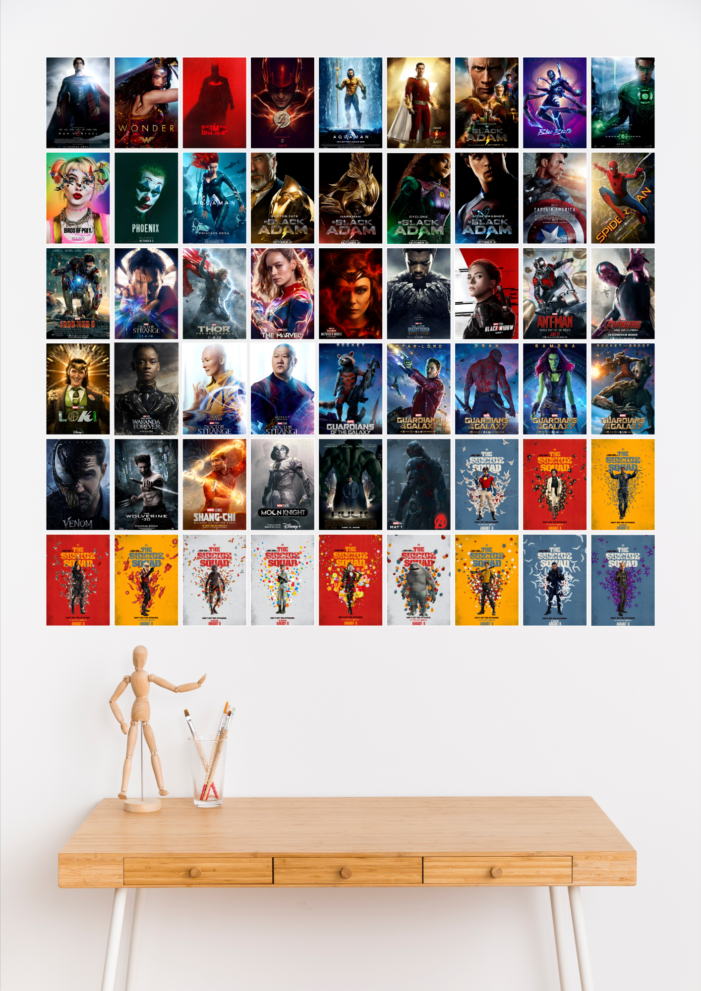 54 Epic Superhero Collage Set